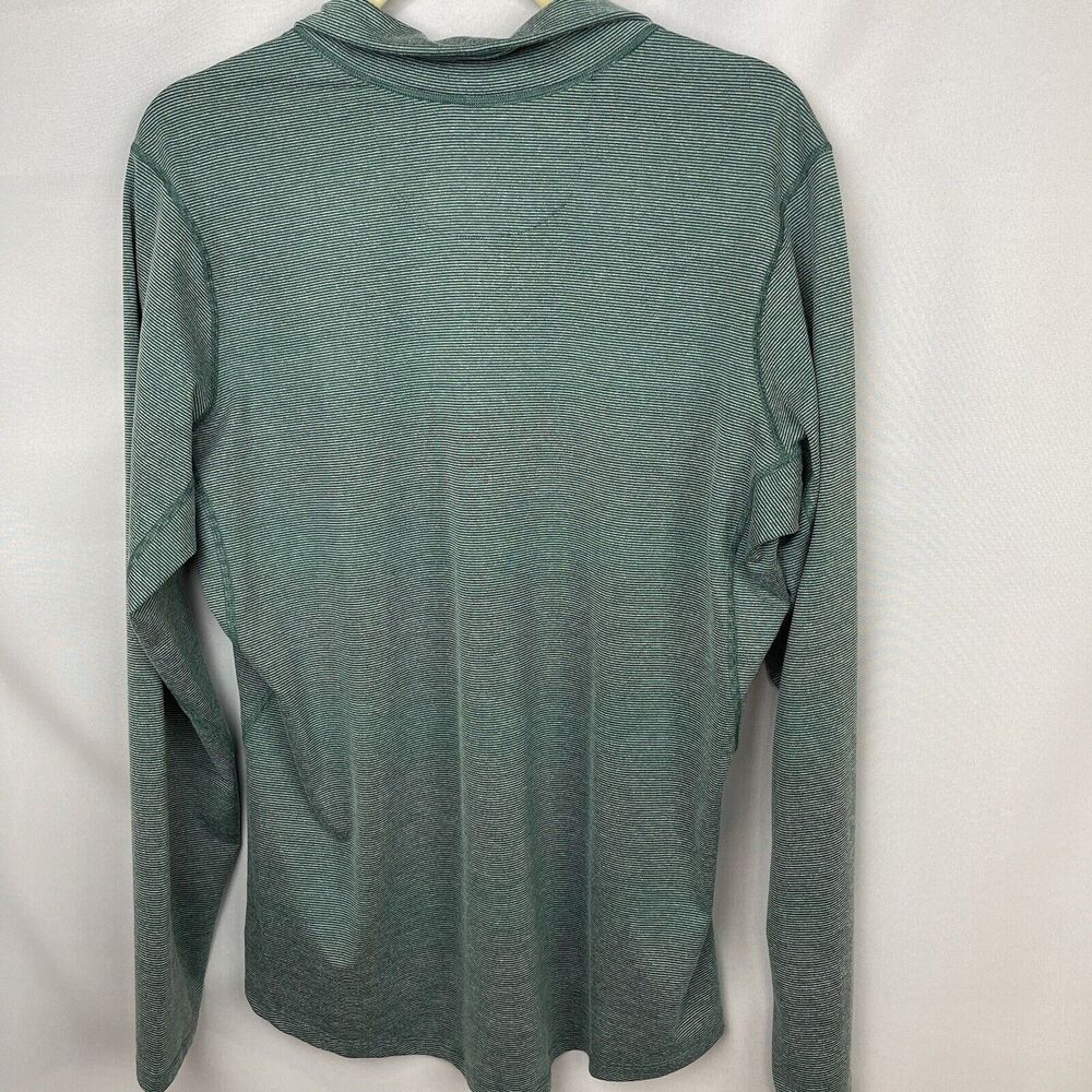 REI Co-OP Womens Long Sleeve Quarter Zip Teal Blue Stripe Pullover Outdoor XL - Picture 3 of 8